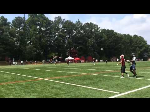 Hillgrove's Jalen Phelps with the interception in Lassiter