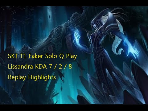 SKT T1 Faker Solo Q Play Lissandra Highlights