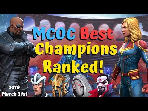 MCOC Best Champions Ranked! Offensive Tier List! March 31st 2019! - Marvel Contest of Champions
