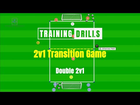 Amazing Football Training Drill for your Team 2v1 Transition Game