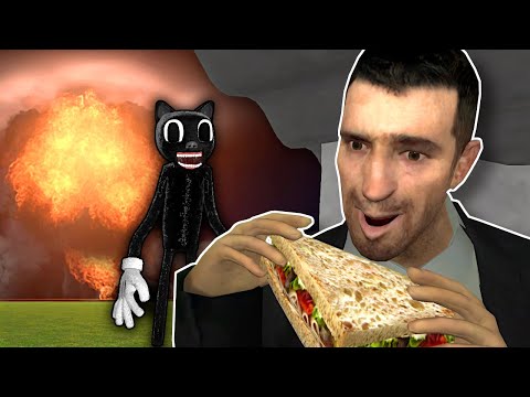 Base Building against Cartoon Cat & Nukes!? - Garry's Mod Gameplay