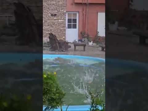 Una fuerte tormenta de granizo golpeó la ciudad de Las Rosas, en la provincia de Santa Fe, Argentina