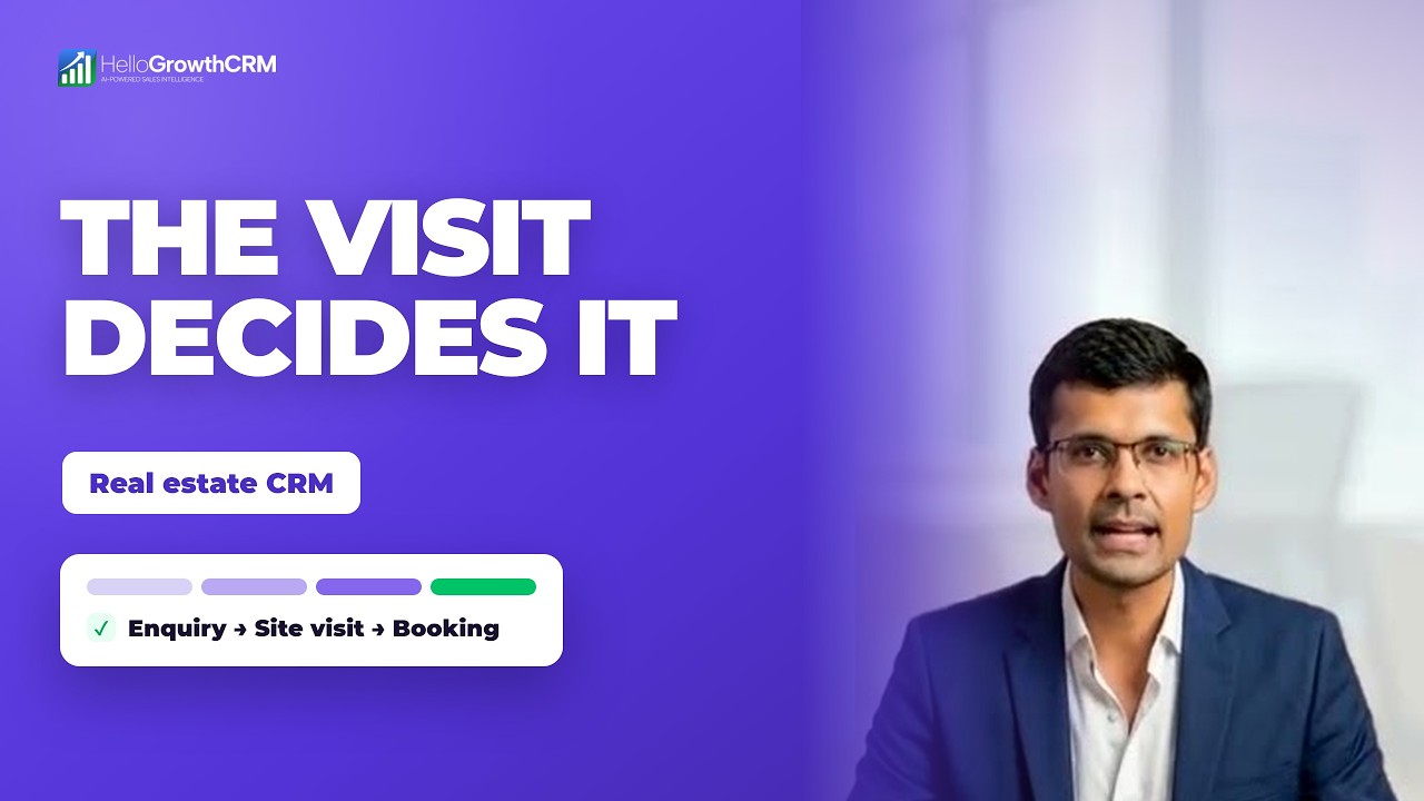 CRM for Real Estate: Enquiry, Site Visit, Booking