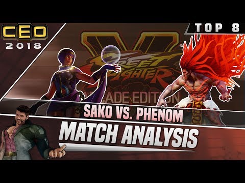 SFV AE Match Analysis: CEO 2018 Top 8 - Sako vs. Phenom