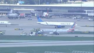 American Airlines flight blows two tires before taking off at Chicago O'Hare