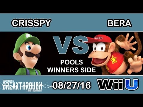 2GG: Breakthrough - Crisspy (Luigi) Vs. Bera (Diddy Kong) Pools - Smash Wii U