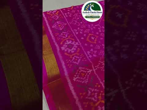 Rani Gulabi Navratan Motifs Single Ikat Dress Dupatta