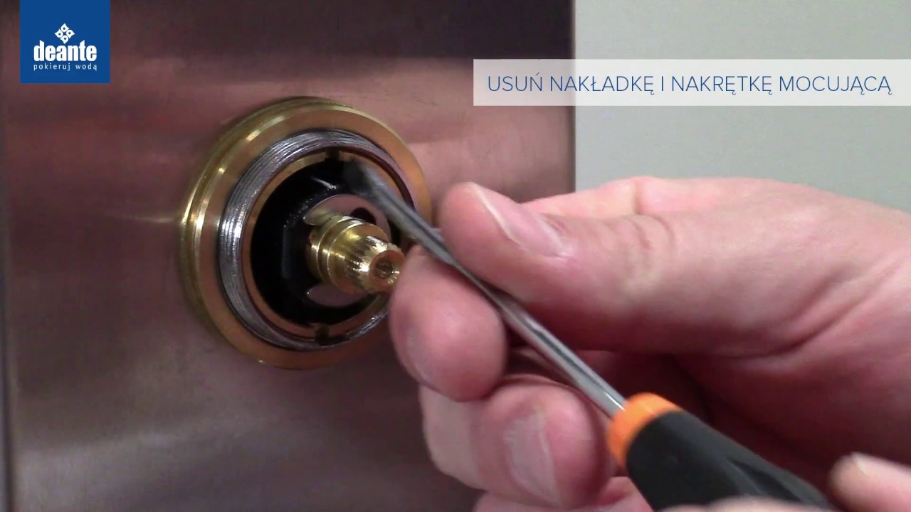 Panel natryskowy   wymiana głowicy termostatycznej - Deante