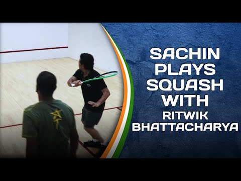 Sachin Tendulkar plays squash with Ritwik Bhattacharya | #SportPlayingNation