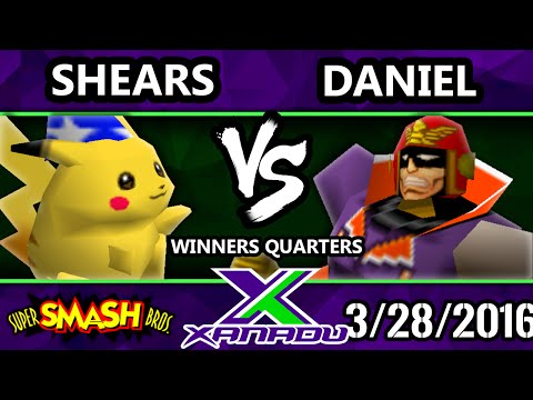 S@X 143 - Daniel (Captain Falcon) Vs. Shears (Pikachu) SSB64 Winners Quarters - Smash 64
