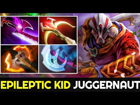 EPILEPTIC KID Juggernaut - Crazy Items Build Right Click Destroy Pub Game 7.24 Dota 2
