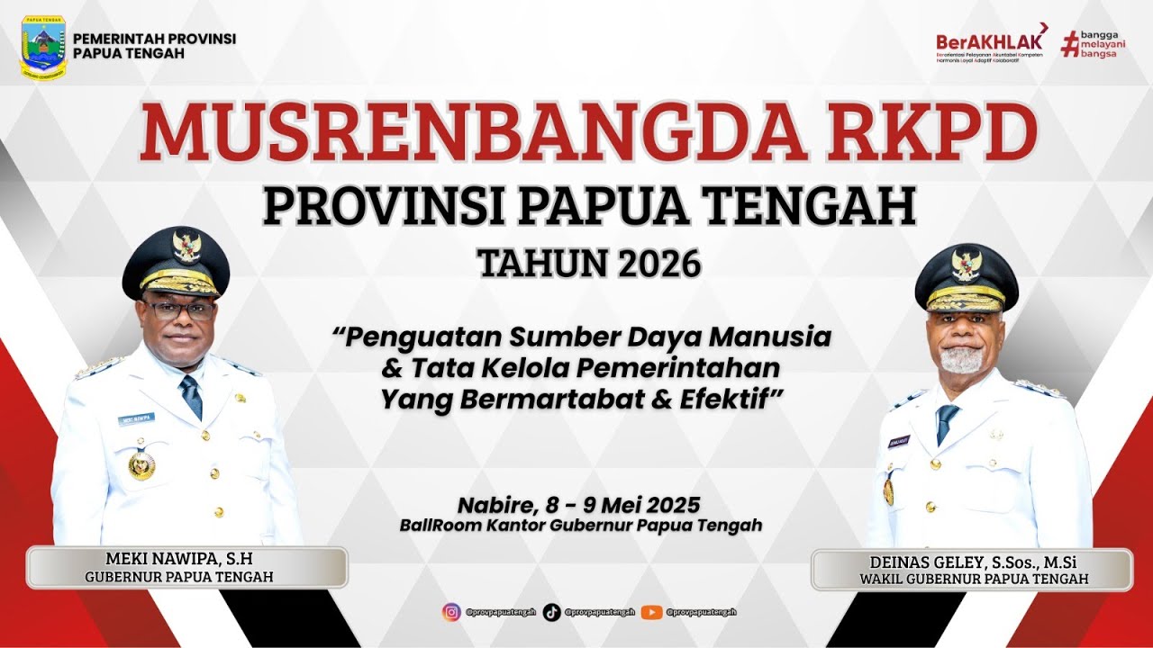 MUSREMBANGDA RKPD PROVINSI PAPUA TENGAH TAHUN 2026