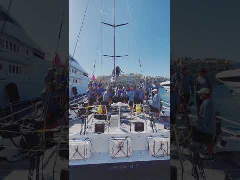 Wait for it 😂💦 Congratulations Leopard 3!! 🍾🏆 Monohull Line Honours Winner. #sailing #yachting