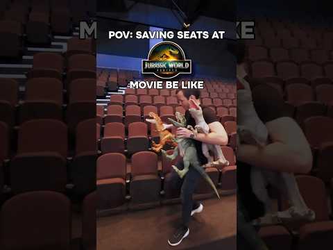 POV: Saving Seats at the Jurassic World Rebirth Movie Be Like #shorts