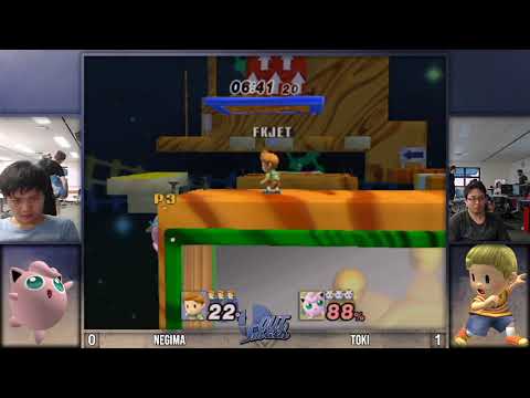 QUT Smash 8 Project M  - WR2 - Negima (Captain Falcon, Jigglypuff) vs Toki (Random)