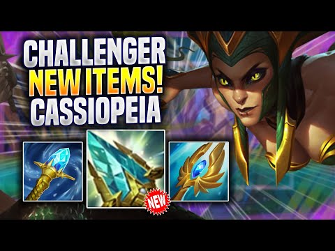 CHALLENGER TRIES CASSIOPEIA WITH NEW ITEMS! - Challenger Plays Cassiopeia MID! | Preseason 2023