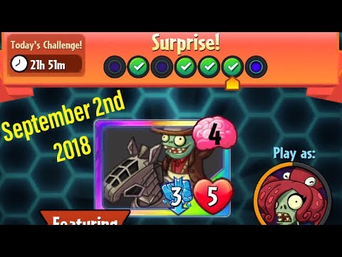 PvZ Heroes - Surprise! - 02/09/2018 (September 2nd) - Daily Challenge (Day 6)