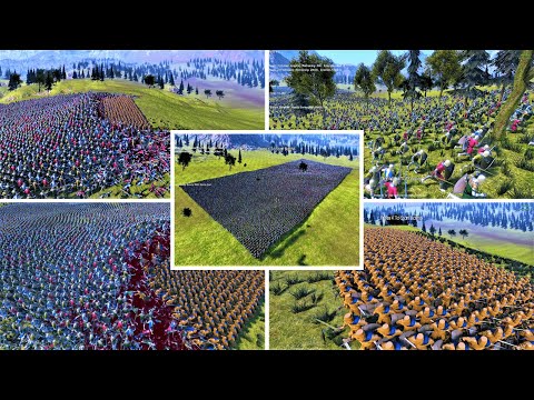 500 Golden Knights Defense Mode Vs 20,000 Medieval Footman Soldiers Uphill Battle UEBS Gameplay