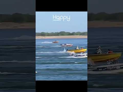 Largada de lanchas en el 28° Torneo de Apertura de la Pesca del Dorado  #corrientes