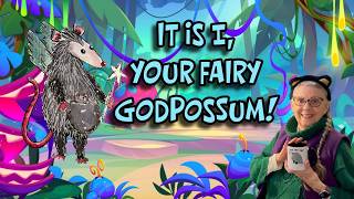 FAIRY WING WATERCOLOR WEDNESDAY: It is I, Your Fairy Godpossum!