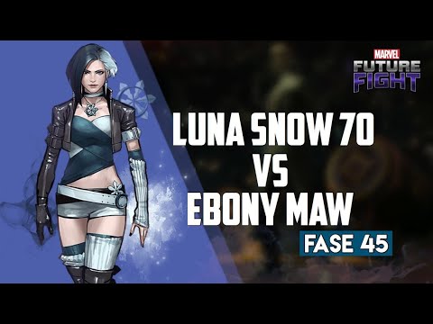 Luna Snow lvl 70 (No T3) Vs Ebony Maw Stage 45 - Marvel Future Fight