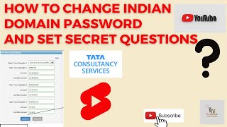 TCS Ultimatix login| Set secret questions | Indian domain password#tcsupdates#tcs@Corporate_Majdoori2024 #tcsultimatix