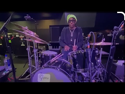 Steve Jordan drum set-up The Rolling Stones