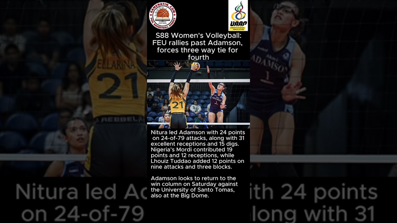 UAAP Women's Volleyball: FEU turns back Adamson in 4