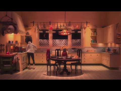 Every time when Coraline enters the Other kitchen