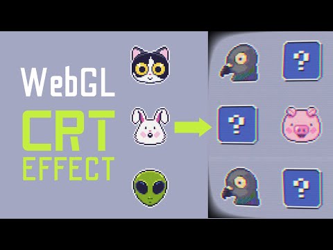 WebGL Post Processing  02 - CRT effect shader