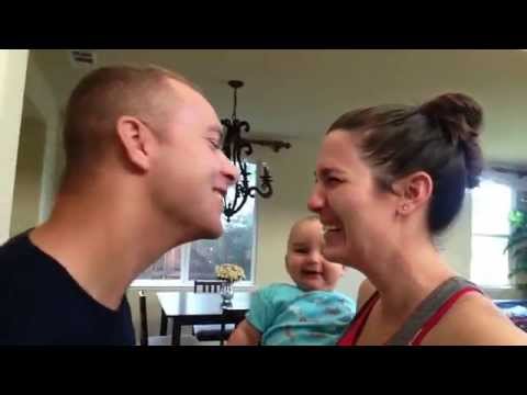 Baby Can't Stop Laughing Whenever His Parents Kiss