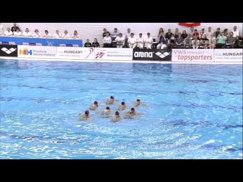 Team Free Routine -  Russia - ECC Synchro 2015 | Synchroonzwemmen