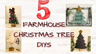 🎄FARMHOUSE CHRISTMAS DIYS | 5 NEW CHRISTMAS TREE DIYS | ***MUST SEE** | NEW🎄