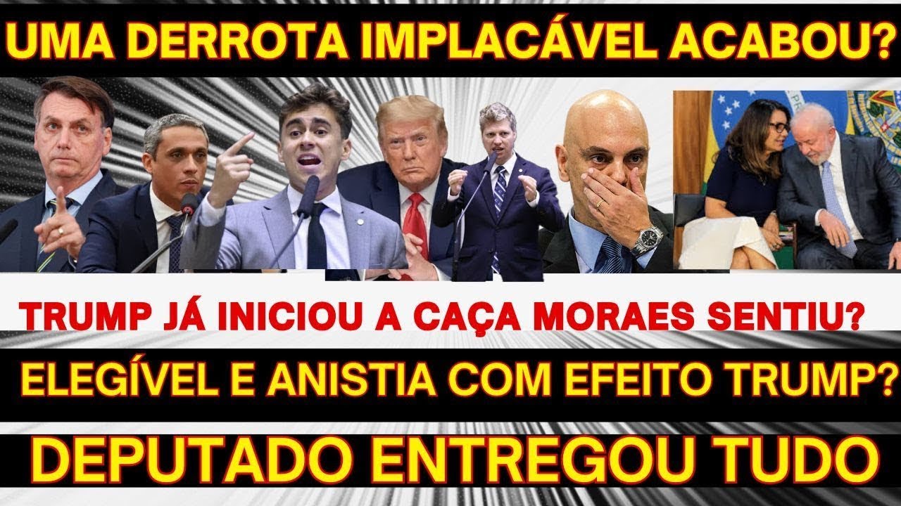 TRUMP INICIA A CAÇA MORAES SENTIU? UMA DERROTA IMPLACÁVEL DE LULA BOLSONARO ELEGÍVEL E ANISTIA? Repl