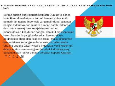 5 Dasar Negara yang tercantum Dalam Alinea 4 Pembukaan UUD 1945