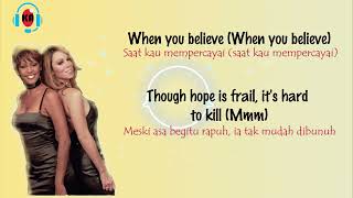 Download lagu When You Believe   Mariah Carey , Whitney Houston Lirik dan terjemahan mp3