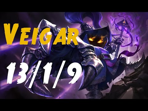 Veigar vs Xerath (MID) | KDA 13/1/9 Challenger, Patch 10.12