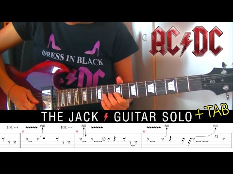 AC/DC - The Jack (Guitar solo + TAB + slow speed)