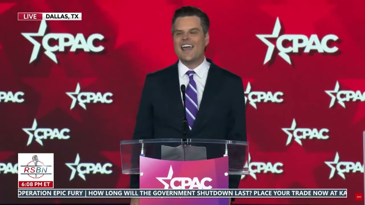 FULL SPEECH: Matt Gaetz Addresses CPAC 2026 - 03/26/26