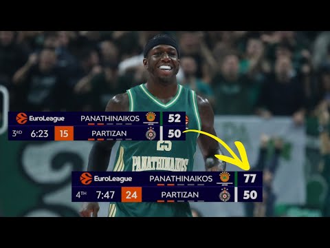 Το ΤΡΕΛΟ 25-0 του Παναθηναϊκού κόντρα στην Παρτιζάν