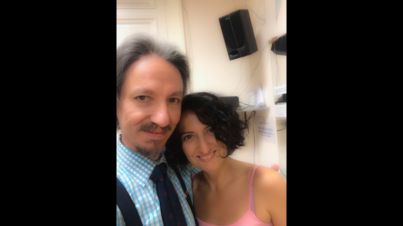 Bailando con María Olivera después de su clase en ETBA