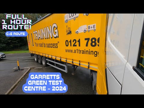 Full 1-Hour C+E Route from DVSA Garrets Green Test Centre