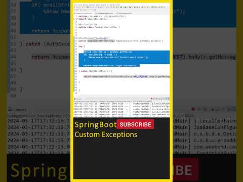 Java Spring Bootcustom Exceptionsspringboot Tutorialjava Tutorial In Telugujava Tutorial Shorts