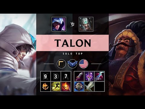 Talon Top vs Tryndamere - NA Diamond Patch 25.07