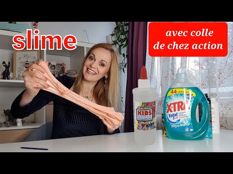 faire du slime avec de la colle Action trop facile et je teste mon slime iceberg