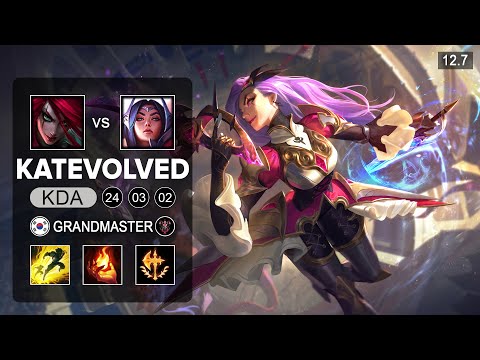 KatEvolved Katarina vs Irelia Mid - KR Grandmaster - Patch 12.7 Seaosn 12