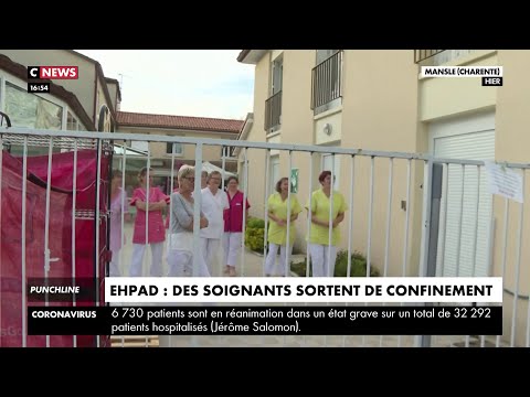 Ehpad : des soignants sortent de confinement