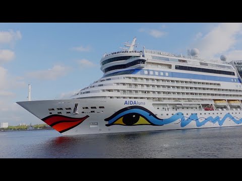 Aida prima & Aida luna Abfahrt vom Ostseekai | Kiel, Germany 5.5.2022