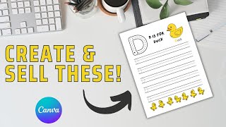 Create & Sell - Alphabet Tracing Activity Sheet in Under 5 Minutes - Canva