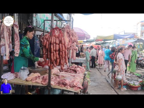 Street foods explore in Phoum Russey Market | Cambodia market review